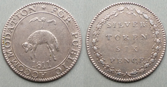 Non-local, Wyon's sixpence 1811